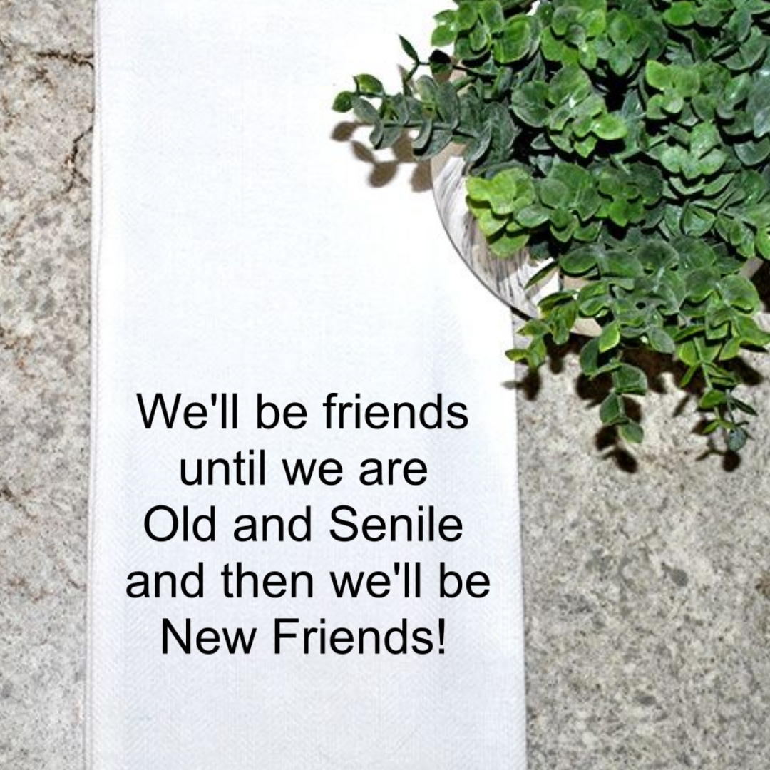 Funny Old Friends Tea Towel Main Image